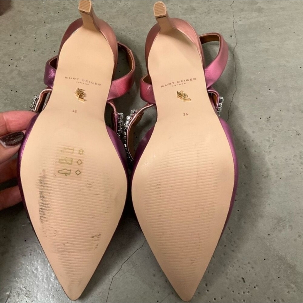 Kurt Geiger Embellished Slingback Heels Size 6 - Picture 6 of 6